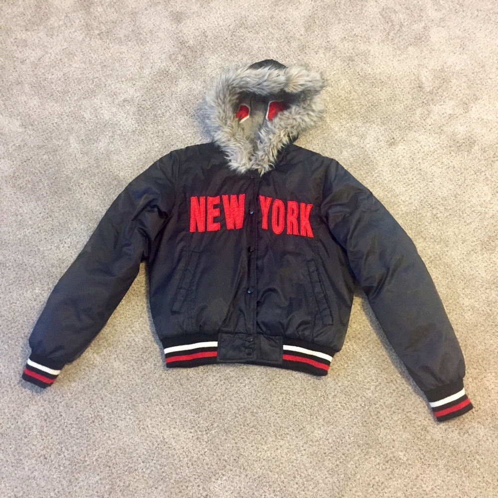 Down filled bomber jacket